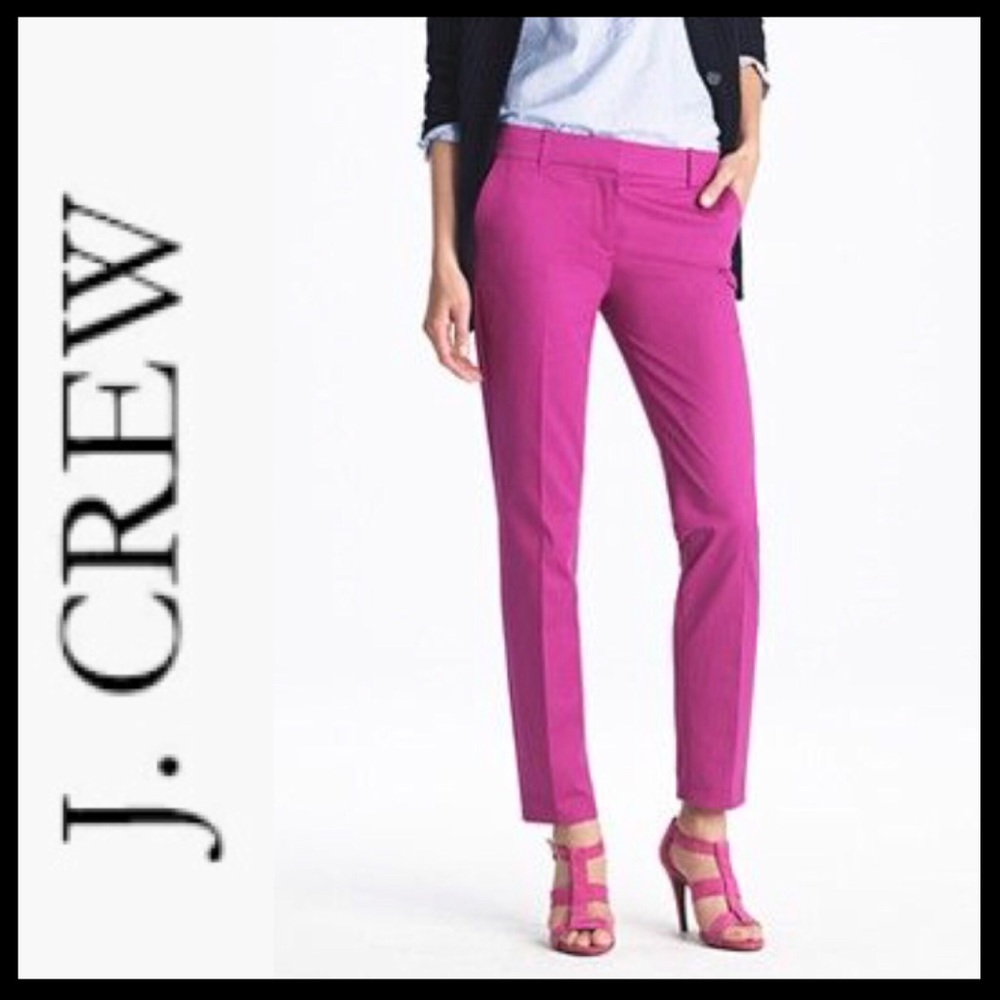 J.CREW Cafe Capri Pant Fuschia